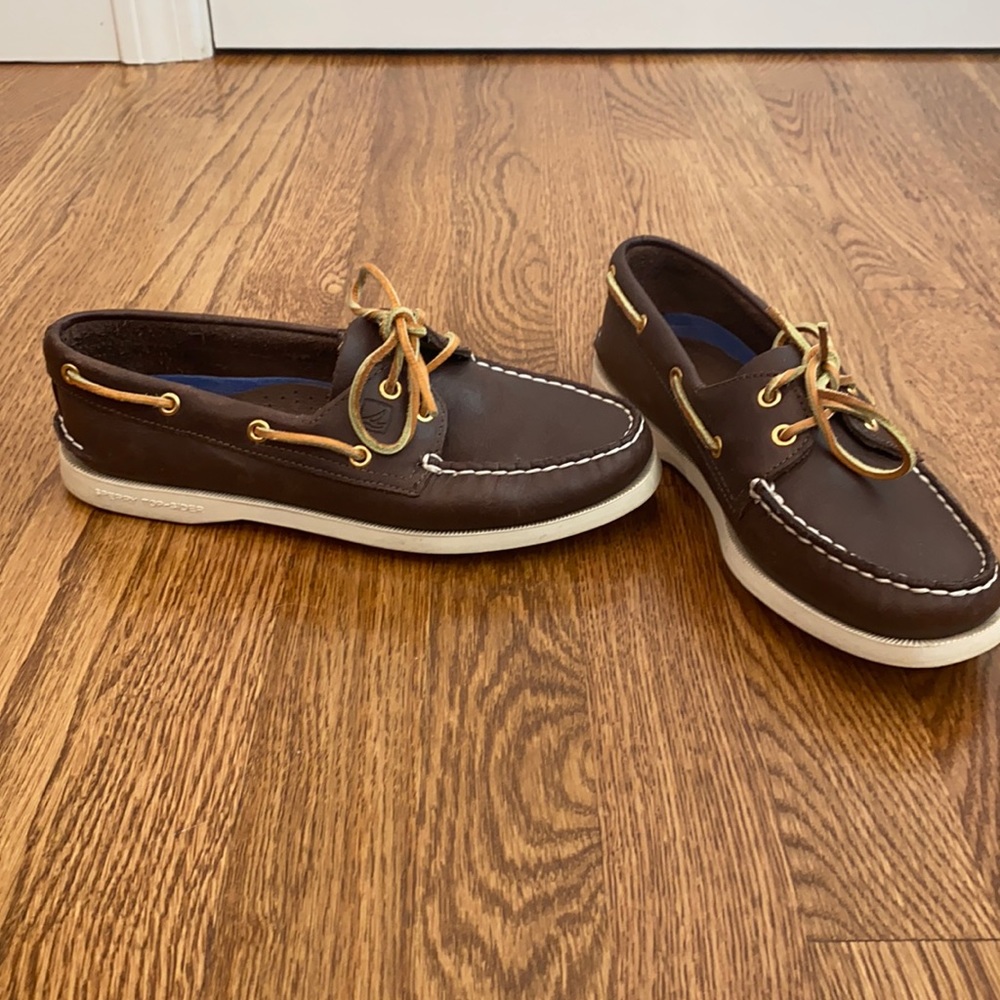 Brown, leather Sperry Top Sider loafers